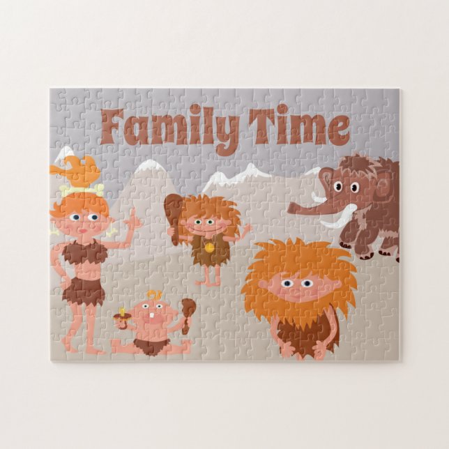 Caveman Family Time Puzzle (Horizontal)