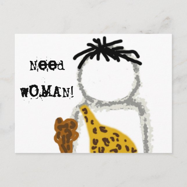 Caveman Ghost Postcard (Front)