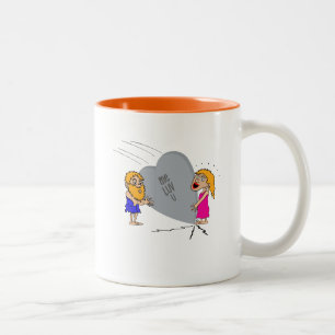 Caveman, Me Luv U Two-Tone Coffee Mug