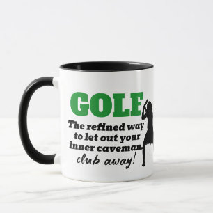 Caveman Pun Golf Mug for Men, Cadeau de golf parfa