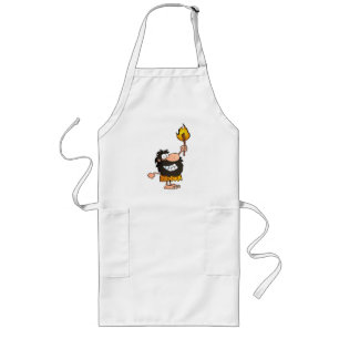 Caveman with Torch Long Apron