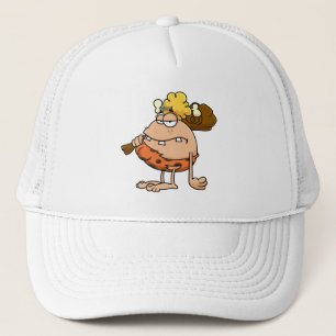 Caveman woman trucker hat