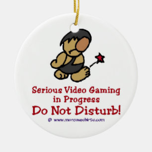 Cavemen Video Games Ceramic Ornament