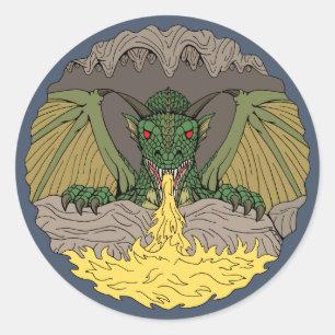 Cavern Dragon 2016 Classic Round Sticker