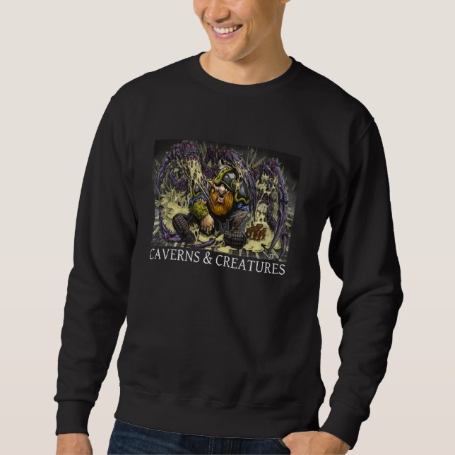 Caverns & Creatures Dave And Giant Spider Sweatshirt (Front)