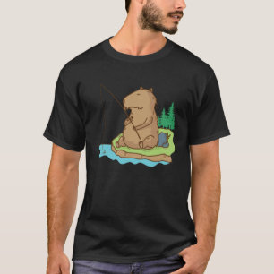 Caviidae Guinea Pig loves Fishing T-Shirt