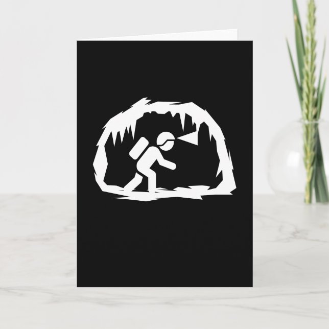 Caving Cave Cave Speleology Card (Front)