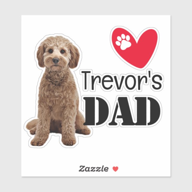Cavoodle Dad Personalized   Sticker (Sheet)