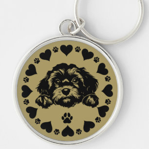 Cavoodle Dog Owner Keychain