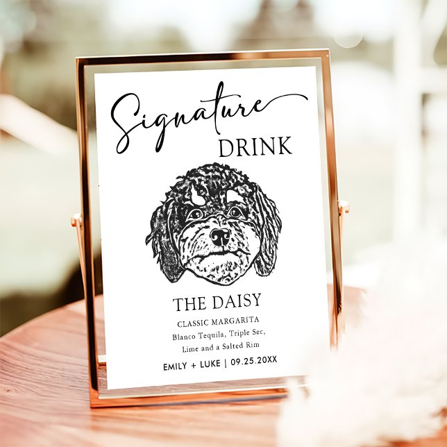 Cavoodle Dog Wedding Signature Drink Sign (Creator Uploaded)