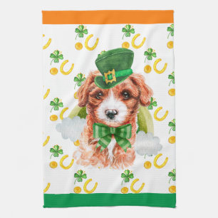 Cavoodle Holiday Home Decor St Patricks Day Kitchen Towel