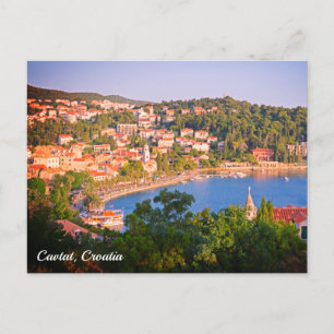 Cavtat, Croatia Town View from the Mausoleum Holiday Postcard
