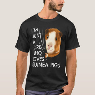 Cavy Girls Women Just A Girl Who Loves Guinea Pig T-Shirt