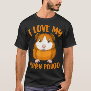 Cavy Lovers Guinea Pig Owners I Love My Furry Pota T-Shirt