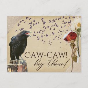 Caw-Caw Crow Vintage-Style Postcards