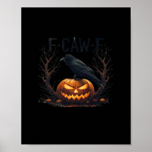 Caw-F's Spooky Pumpkin Halloween Classic Poster