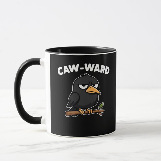 Caw-Ward Funny Quote Mug (Left)