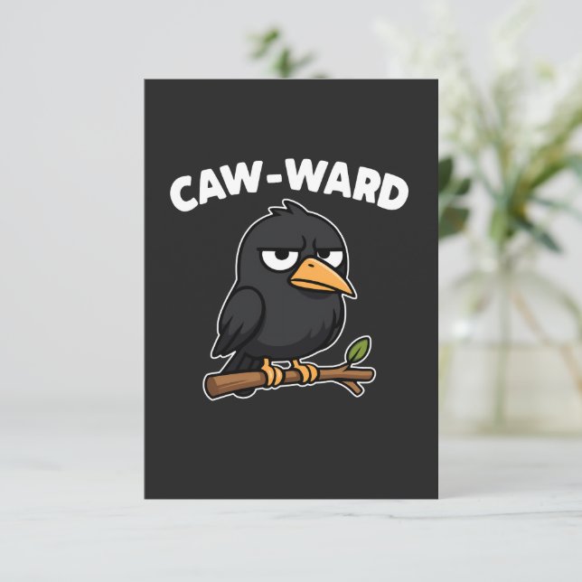 CAW-WARD! THANK YOU CARD (Standing Front)