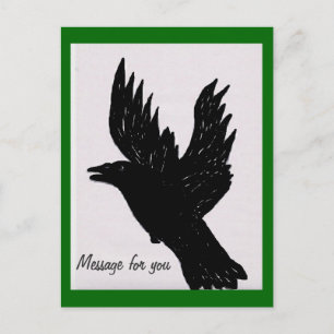 Cawing Crow Postcard