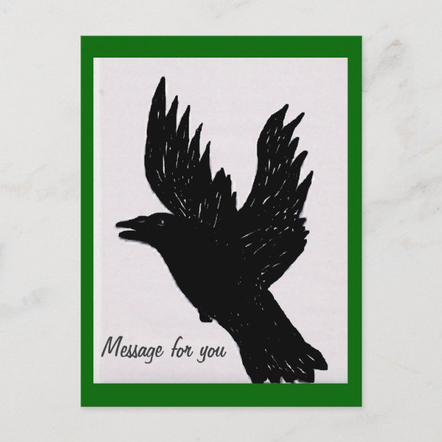 Cawing Crow Postcard (Front)