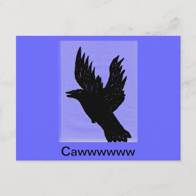 Cawwing Crow Postcard (Front)