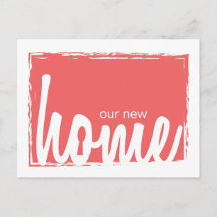 Cayenn & White Home Key Lock New Home Announcement Postcard