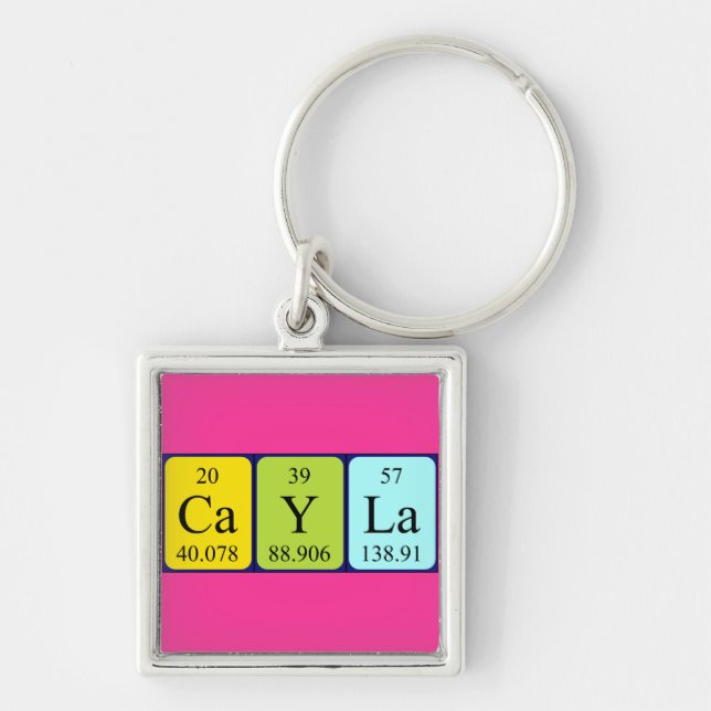 Cayla periodic table name keyring (Front)