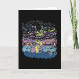 Cayman Cruise Ship At Sunset Card