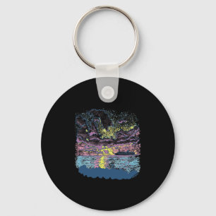 Cayman Cruise Ship At Sunset Keychain