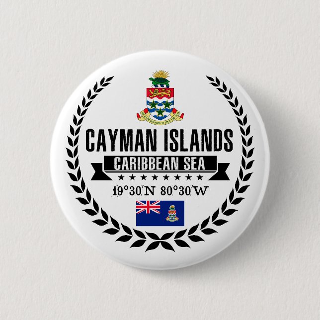 Cayman Islands 2 Inch Round Button (Front)