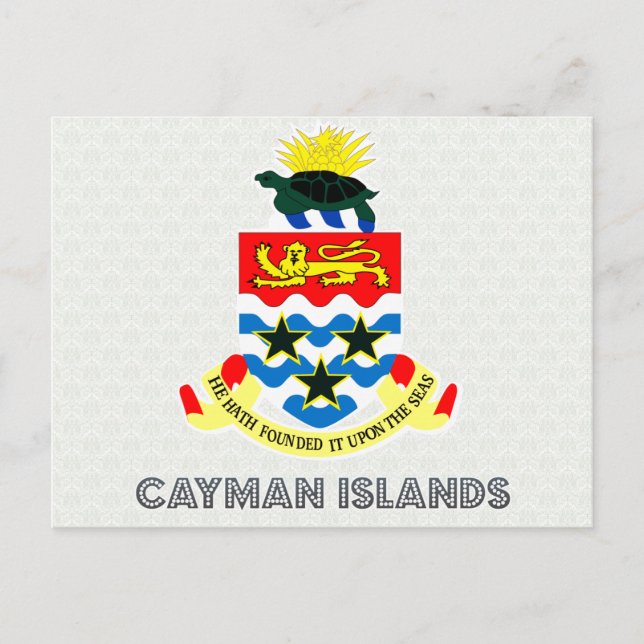 Cayman Islands Coat of Arms Postcard (Front)