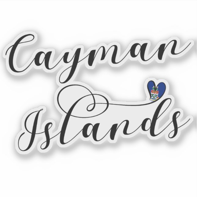 Cayman Islands Flag Heart, Cayman Isles (Front)