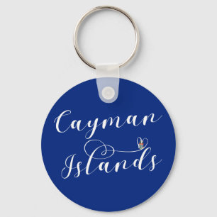 Cayman Islands Flag Heart, Cayman Isles Keychain
