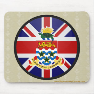 Cayman Islands quality Flag Circle Mouse Pad