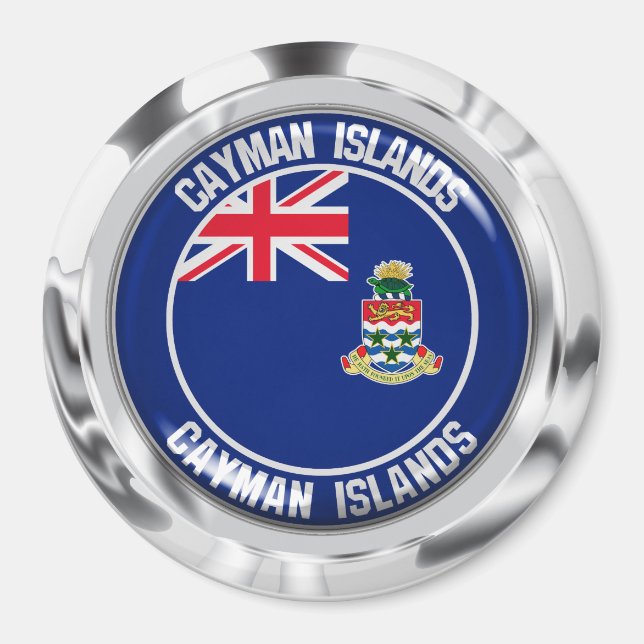 Cayman Islands Round Emblem Magnet (Front)