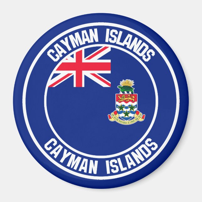 Cayman Islands Round Emblem Magnet (Front)