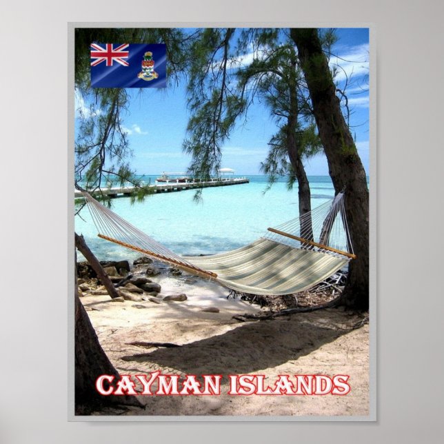 Cayman Islands - Rum Point - Panorama - Poster (Front)
