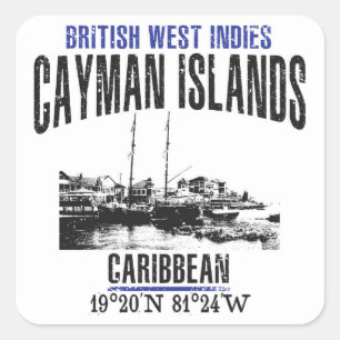 Cayman Islands Square Sticker