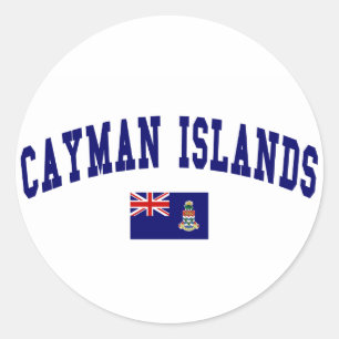 Cayman Islands Style Classic Round Sticker