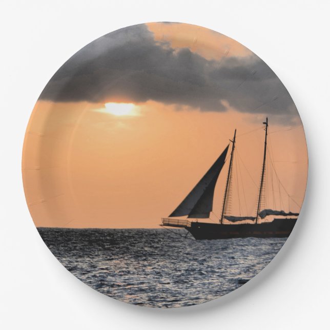 Cayman Islands sunset Paper Plate (Front)