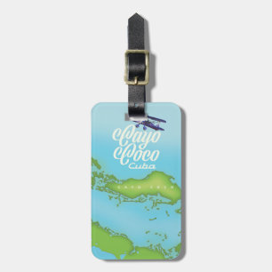 Cayo Coco Cuba vintage style map. Luggage Tag