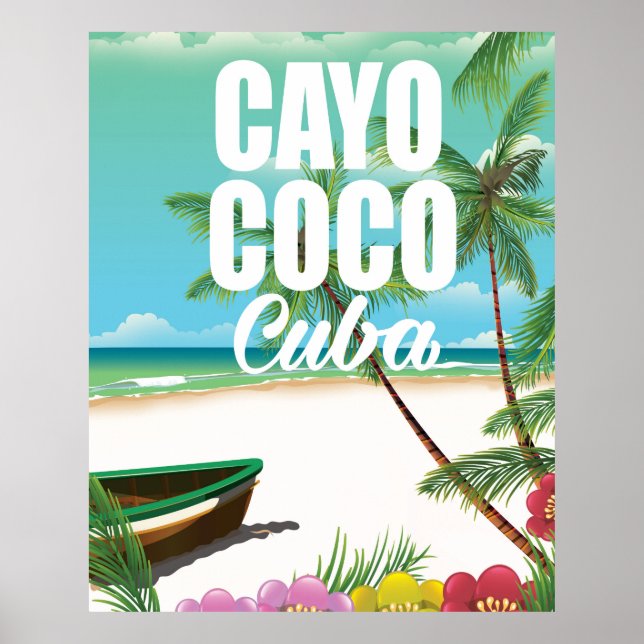 Cayo Coco Cuban beach vacation poster (Front)