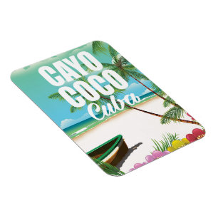 Cayo Coco Cuban beach vacation poster Magnet