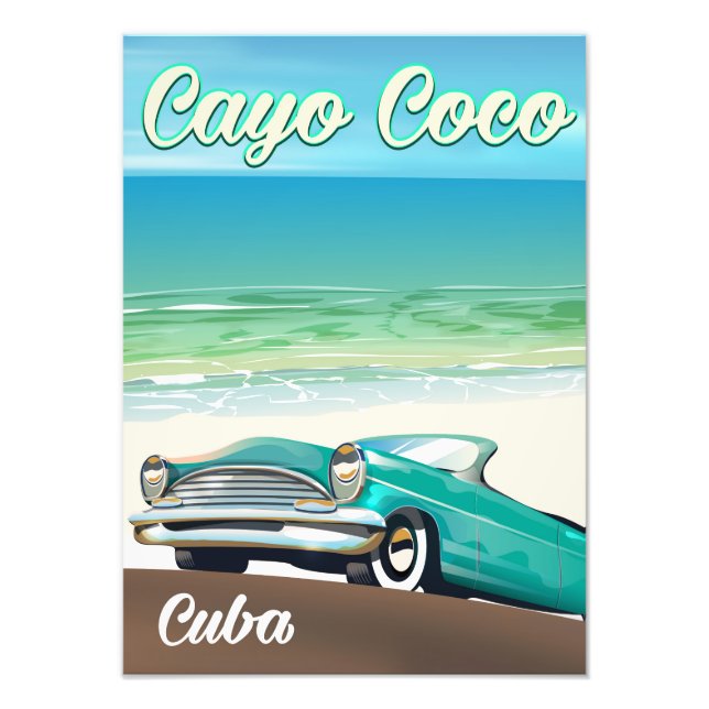 Cayo Coco cuban vacation poster (Front)