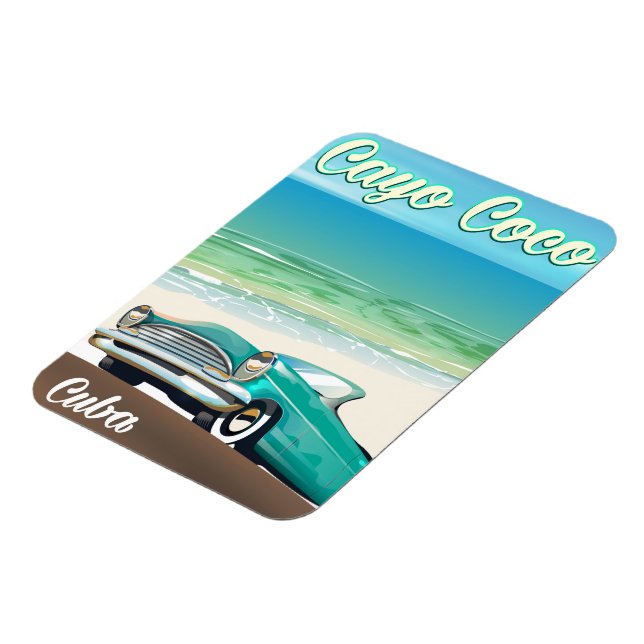 Cayo Coco cuban vacation poster Magnet (Left Side)