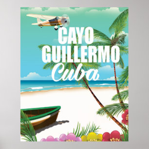 Cayo Guillermo beach vacation poster