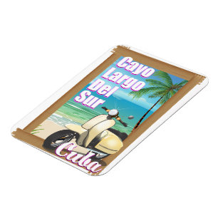 Cayo Largo del Sur cuban vacation poster Magnet
