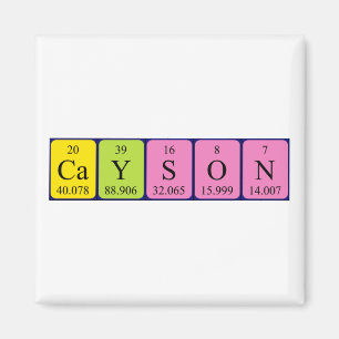Cayson periodic table name magnet