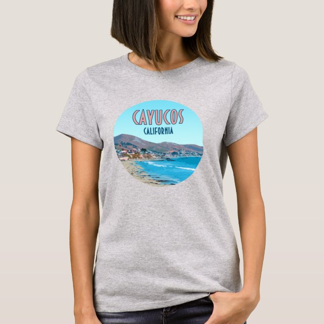 Cayucos California Central Coast Vintage T-Shirt (Front)