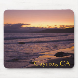 Cayucos, tapis de souris de coucher du soleil de
